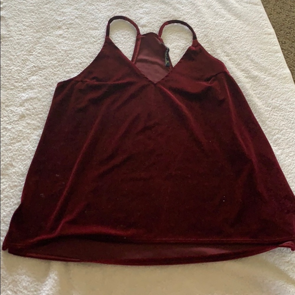 Red velvet tank